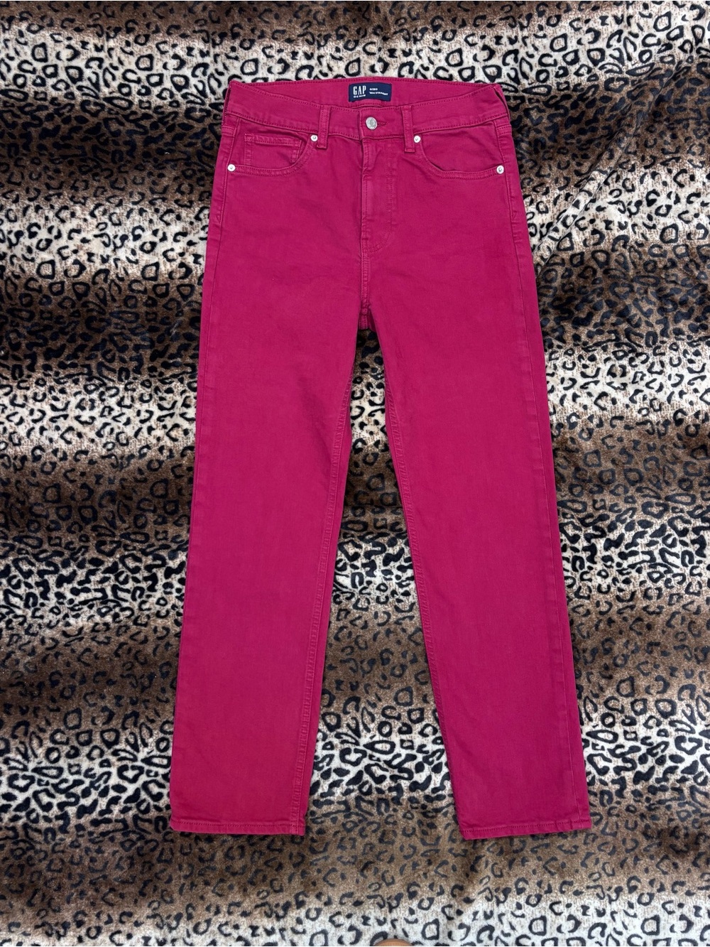 GAP 90s Straight Jeans in Red